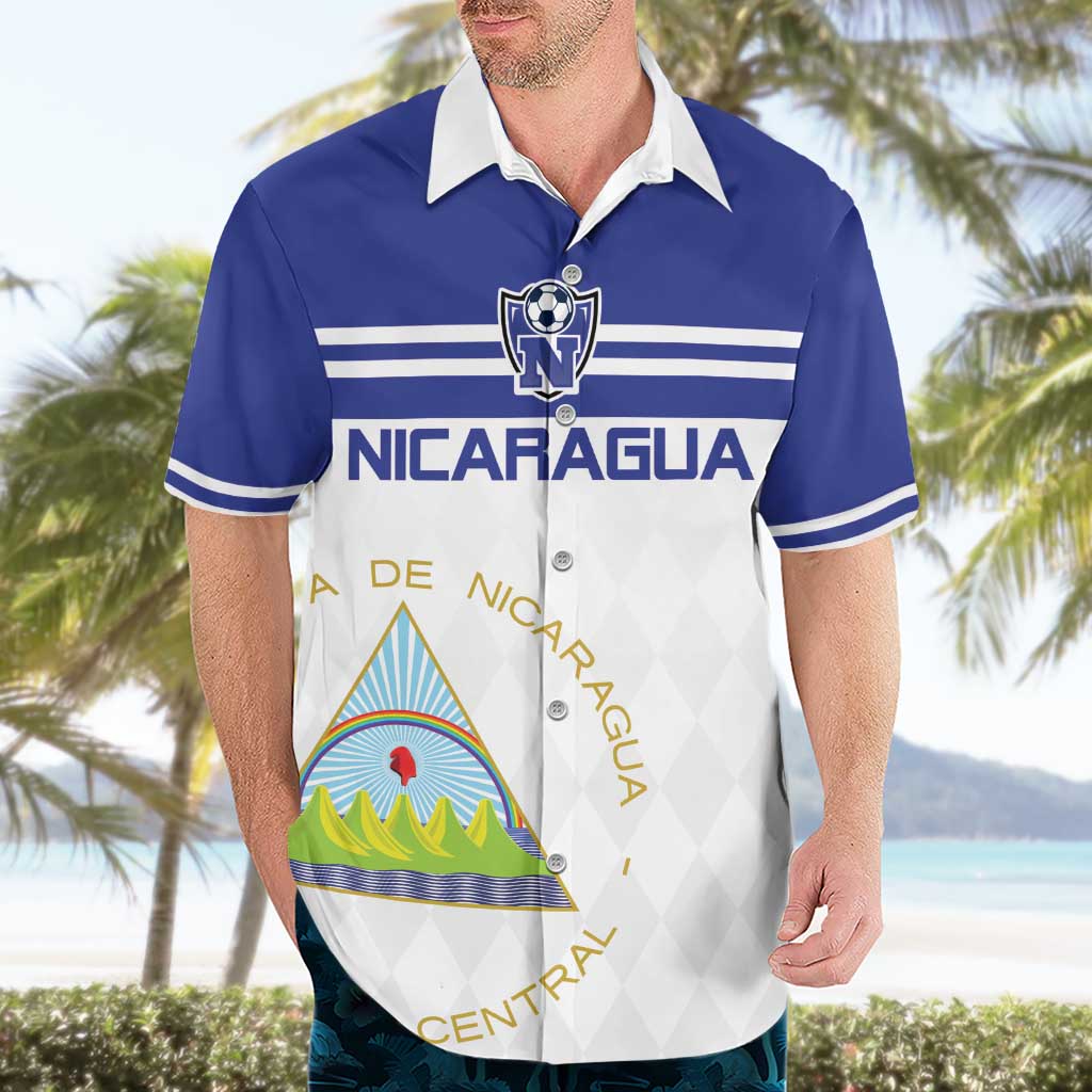 Custom Nicaragua Football Hawaiian Shirt La Azul y Blanco - Wonder Print Shop