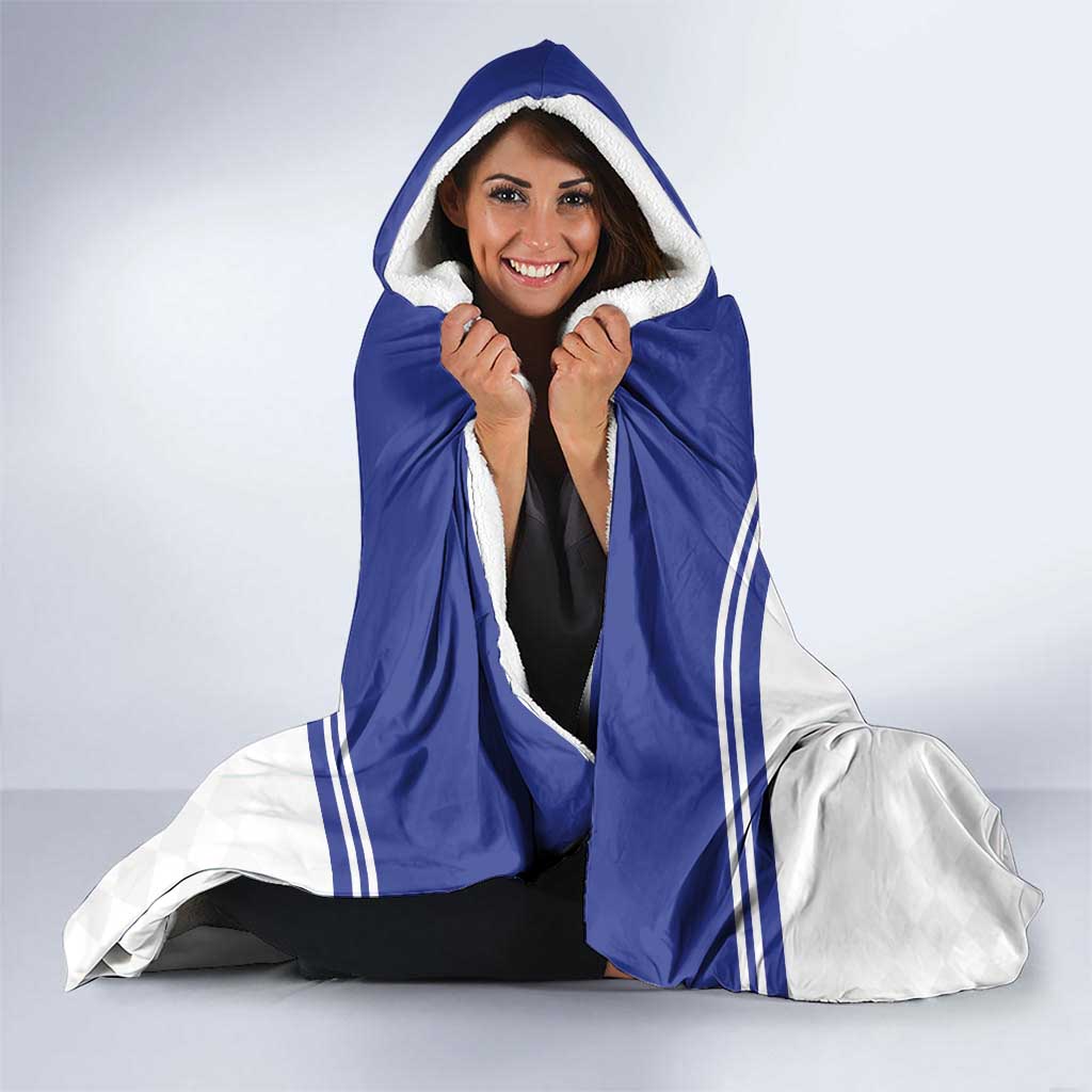 Custom Nicaragua Football Hooded Blanket La Azul y Blanco - Wonder Print Shop