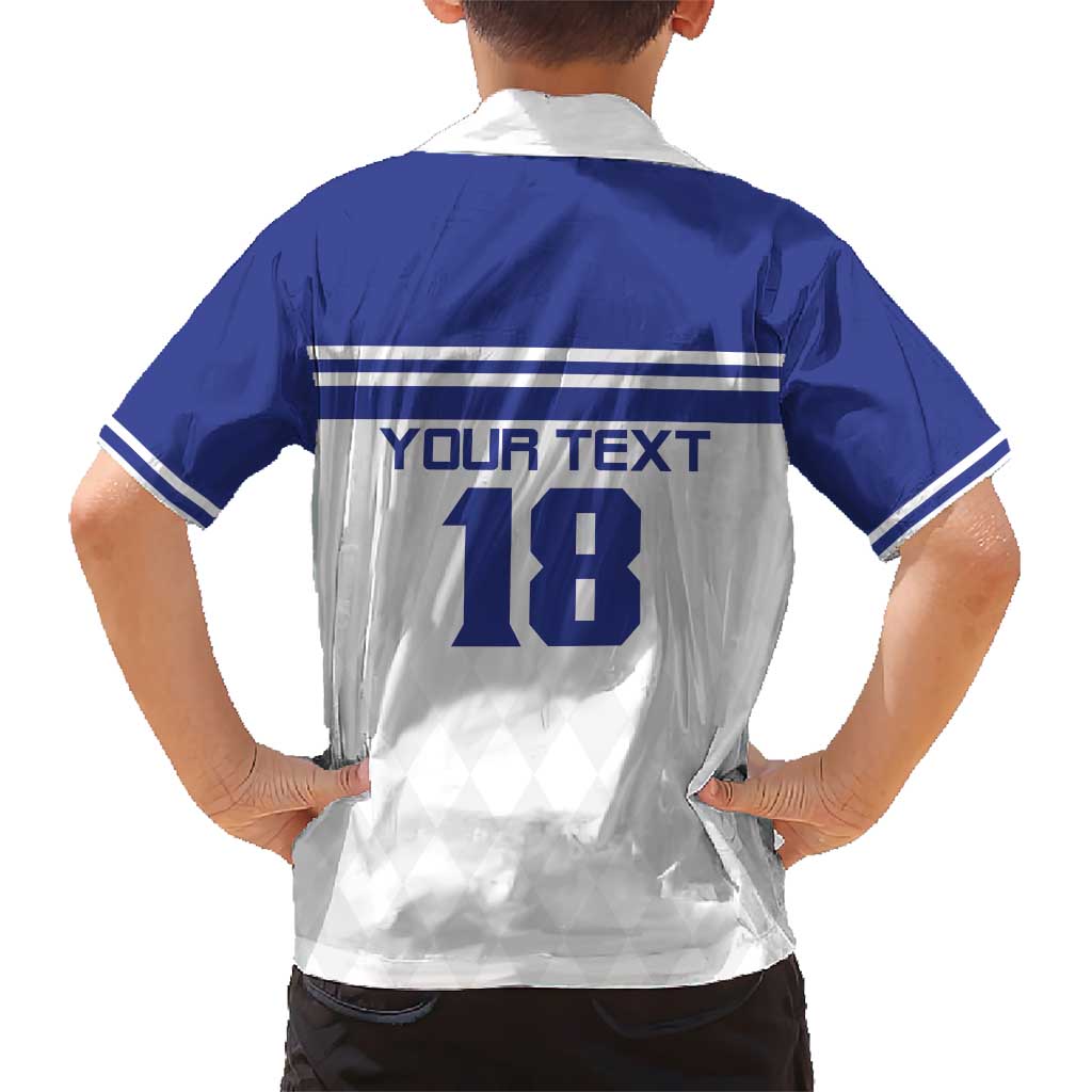 Custom Nicaragua Football Kid Hawaiian Shirt La Azul y Blanco - Wonder Print Shop