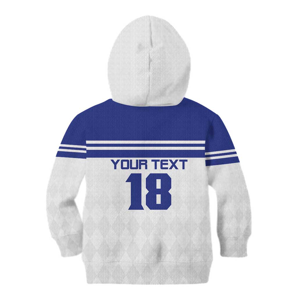 Custom Nicaragua Football Kid Hoodie La Azul y Blanco - Wonder Print Shop