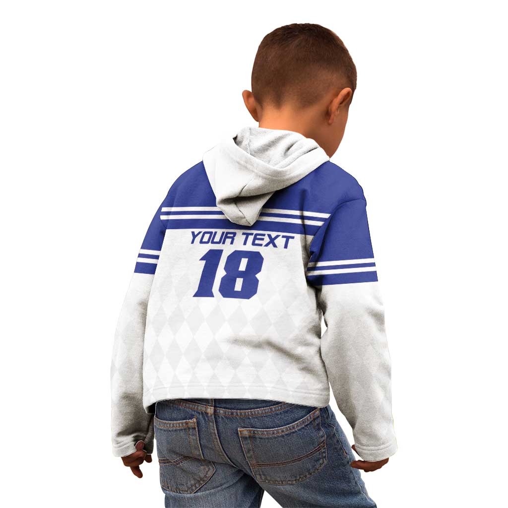Custom Nicaragua Football Kid Hoodie La Azul y Blanco - Wonder Print Shop