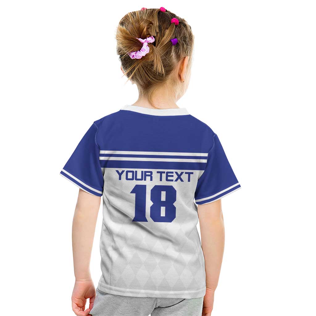 Custom Nicaragua Football Kid T Shirt La Azul y Blanco - Wonder Print Shop