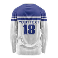 Custom Nicaragua Football Long Sleeve Shirt La Azul y Blanco - Wonder Print Shop