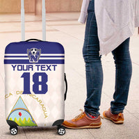 Custom Nicaragua Football Luggage Cover La Azul y Blanco - Wonder Print Shop