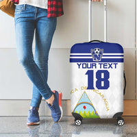 Custom Nicaragua Football Luggage Cover La Azul y Blanco - Wonder Print Shop
