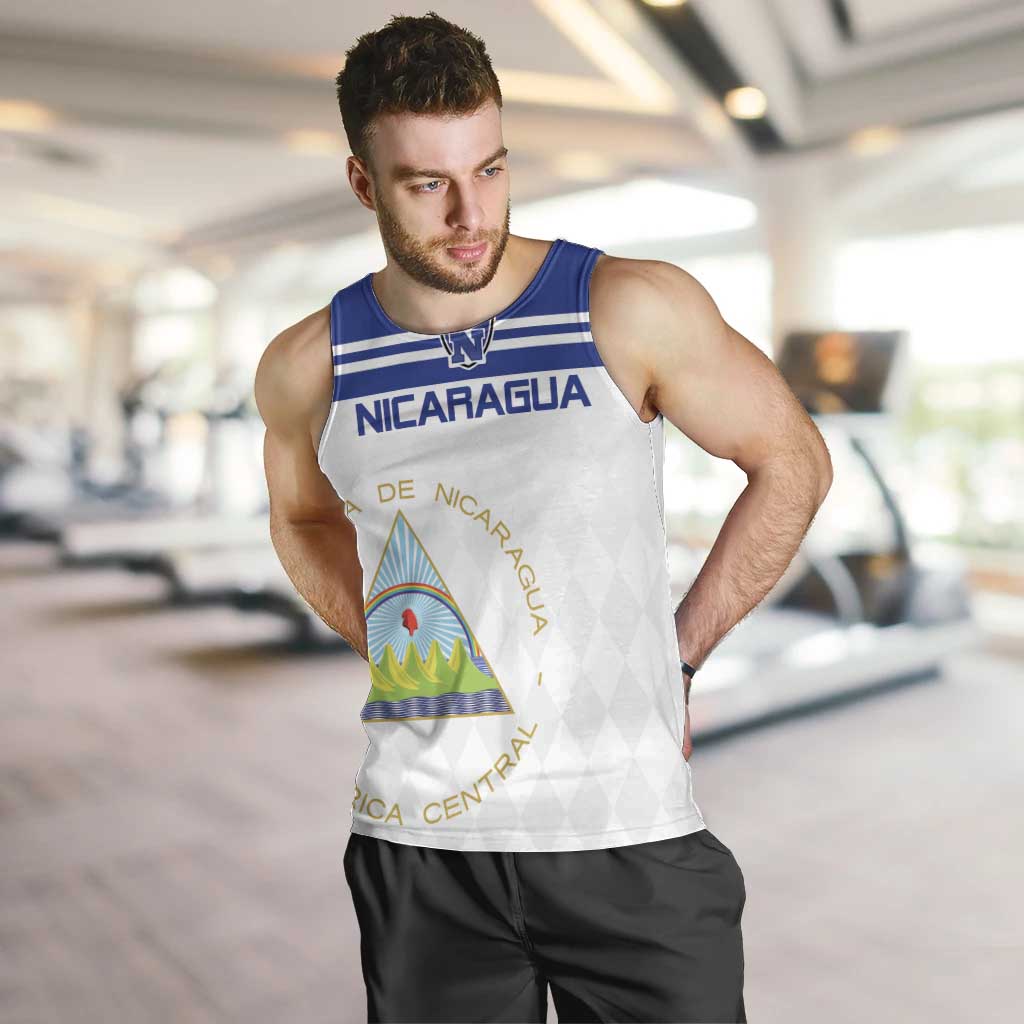 Custom Nicaragua Football Men Tank Top La Azul y Blanco - Wonder Print Shop
