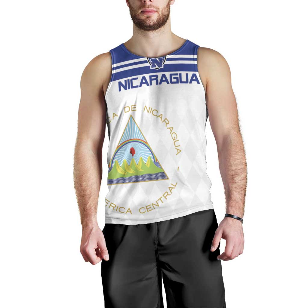 Custom Nicaragua Football Men Tank Top La Azul y Blanco - Wonder Print Shop