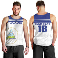 Custom Nicaragua Football Men Tank Top La Azul y Blanco - Wonder Print Shop