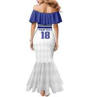Custom Nicaragua Football Mermaid Dress La Azul y Blanco - Wonder Print Shop