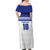 Custom Nicaragua Football Off Shoulder Maxi Dress La Azul y Blanco - Wonder Print Shop