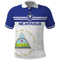 Custom Nicaragua Football Polo Shirt La Azul y Blanco - Wonder Print Shop