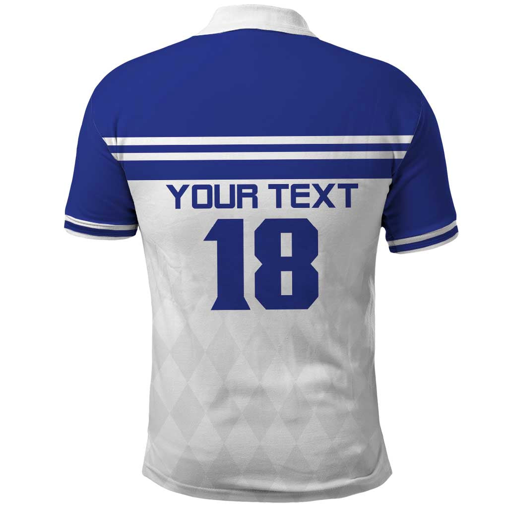 Custom Nicaragua Football Polo Shirt La Azul y Blanco - Wonder Print Shop