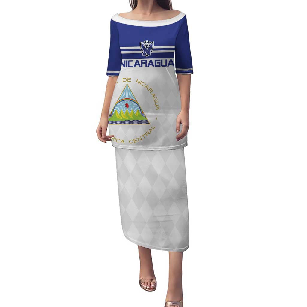 Custom Nicaragua Football Puletasi La Azul y Blanco - Wonder Print Shop
