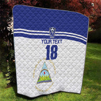 Custom Nicaragua Football Quilt La Azul y Blanco - Wonder Print Shop