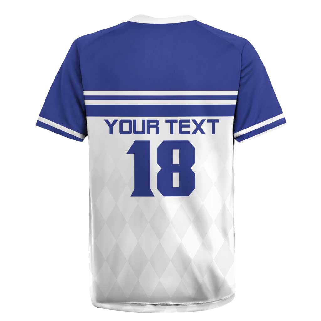 Custom Nicaragua Football Rugby Jersey La Azul y Blanco - Wonder Print Shop