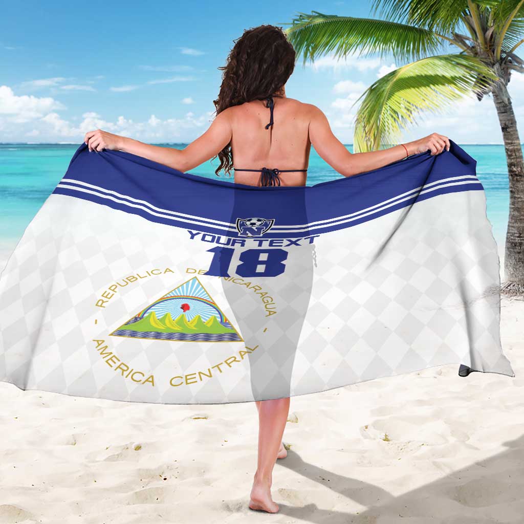 Custom Nicaragua Football Sarong La Azul y Blanco - Wonder Print Shop