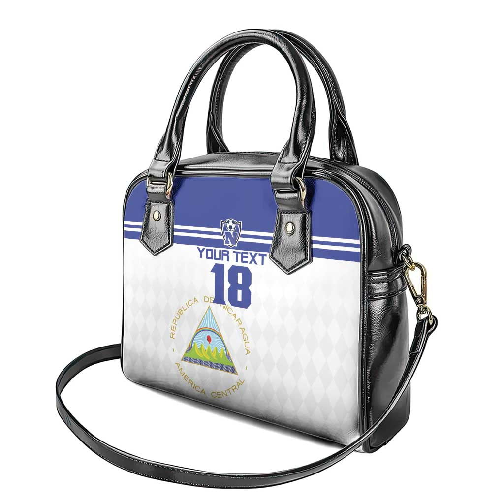 Custom Nicaragua Football Shoulder Handbag La Azul y Blanco - Wonder Print Shop