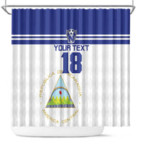 Custom Nicaragua Football Shower Curtain La Azul y Blanco - Wonder Print Shop