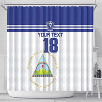 Custom Nicaragua Football Shower Curtain La Azul y Blanco - Wonder Print Shop