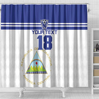 Custom Nicaragua Football Shower Curtain La Azul y Blanco - Wonder Print Shop