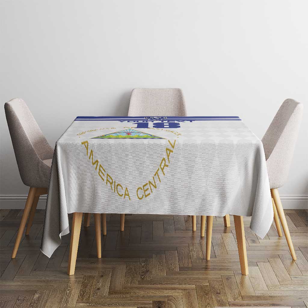 Custom Nicaragua Football Tablecloth La Azul y Blanco - Wonder Print Shop