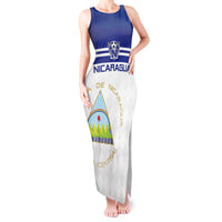 Custom Nicaragua Football Tank Maxi Dress La Azul y Blanco - Wonder Print Shop