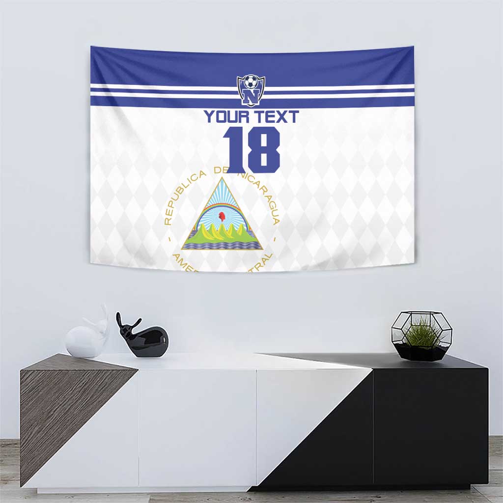 Custom Nicaragua Football Tapestry La Azul y Blanco - Wonder Print Shop