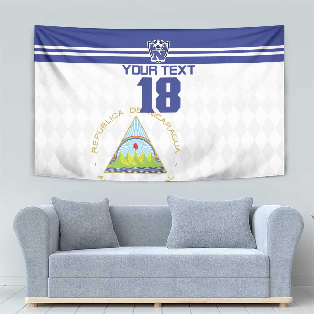 Custom Nicaragua Football Tapestry La Azul y Blanco - Wonder Print Shop