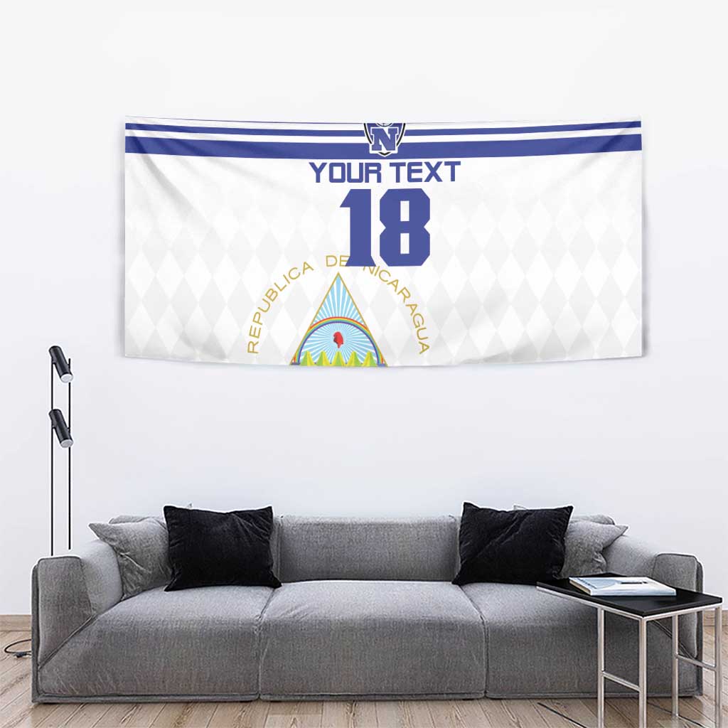 Custom Nicaragua Football Tapestry La Azul y Blanco - Wonder Print Shop