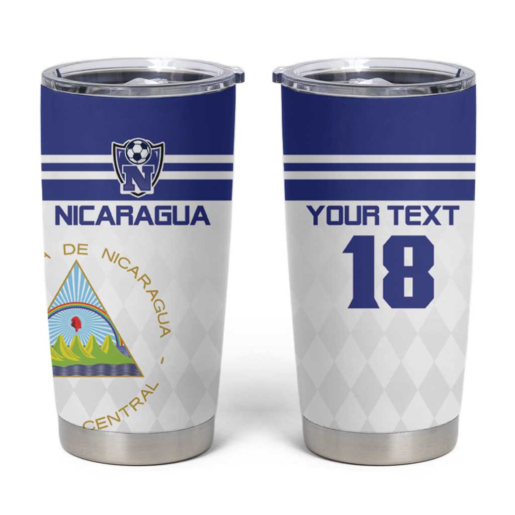Custom Nicaragua Football Tumbler Cup La Azul y Blanco - Wonder Print Shop