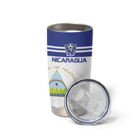 Custom Nicaragua Football Tumbler Cup La Azul y Blanco - Wonder Print Shop