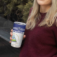 Custom Nicaragua Football Tumbler Cup La Azul y Blanco - Wonder Print Shop