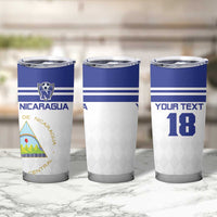 Custom Nicaragua Football Tumbler Cup La Azul y Blanco - Wonder Print Shop