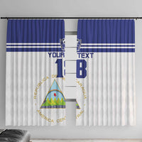 Custom Nicaragua Football Window Curtain La Azul y Blanco - Wonder Print Shop