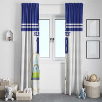 Custom Nicaragua Football Window Curtain La Azul y Blanco - Wonder Print Shop