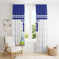 Custom Nicaragua Football Window Curtain La Azul y Blanco - Wonder Print Shop