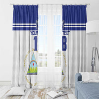 Custom Nicaragua Football Window Curtain La Azul y Blanco - Wonder Print Shop