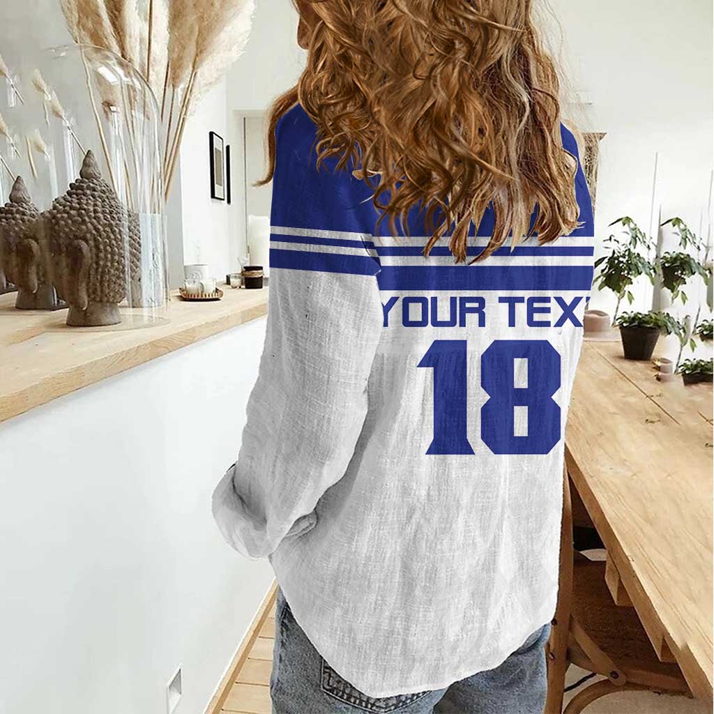 Custom Nicaragua Football Women Casual Shirt La Azul y Blanco - Wonder Print Shop