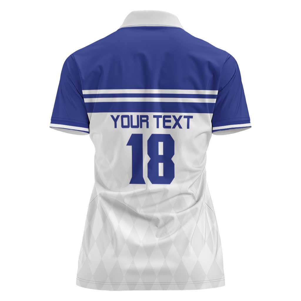 Custom Nicaragua Football Women Polo Shirt La Azul y Blanco - Wonder Print Shop