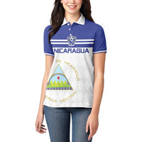 Custom Nicaragua Football Women Polo Shirt La Azul y Blanco - Wonder Print Shop