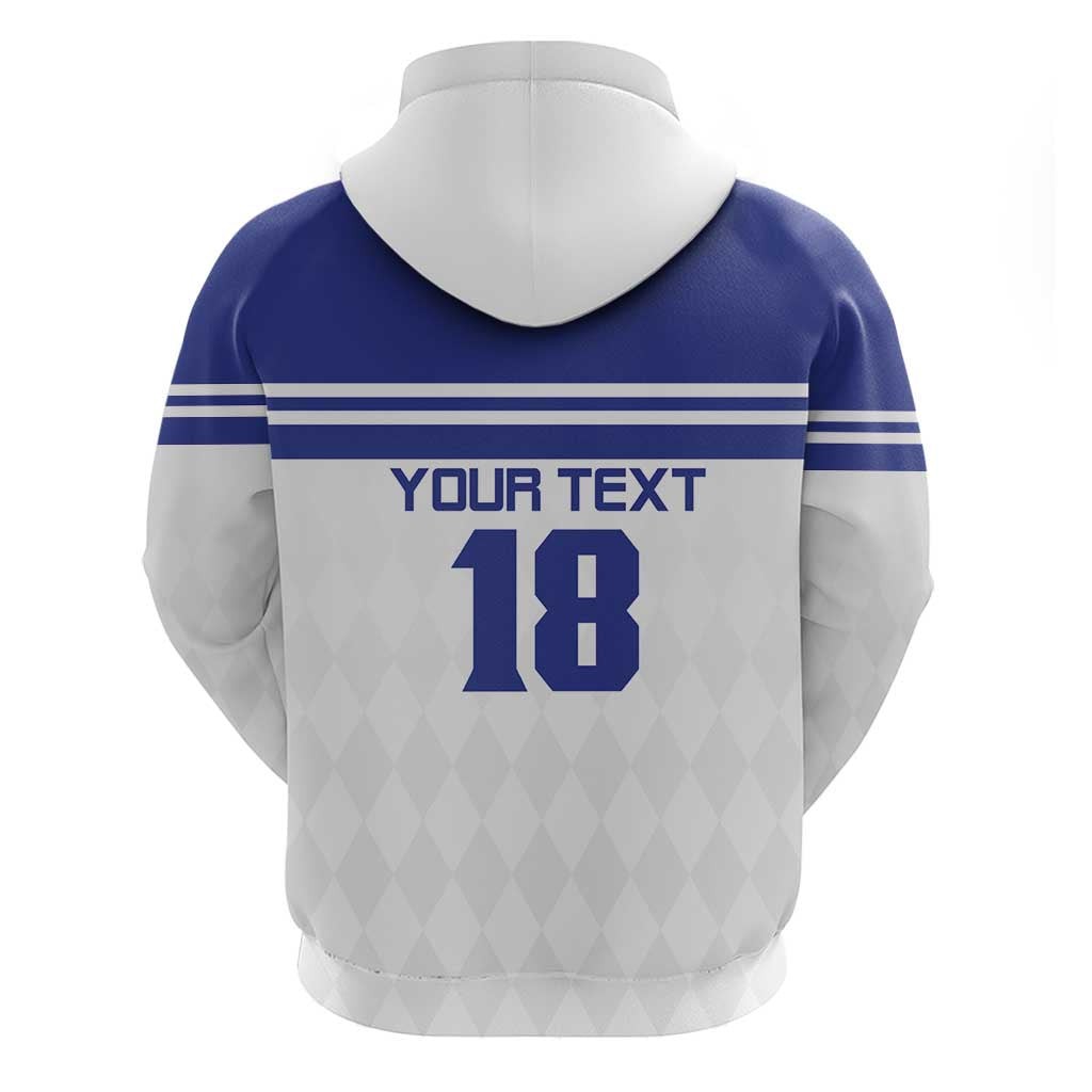 Custom Nicaragua Football Zip Hoodie La Azul y Blanco - Wonder Print Shop