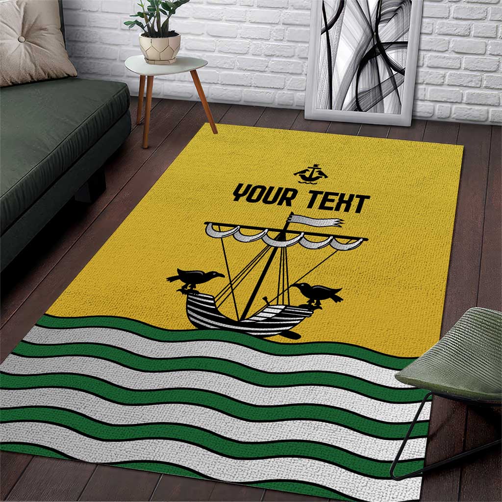 Personalized Lisbon Portugal Area Rug Flag Style - Wonder Print Shop