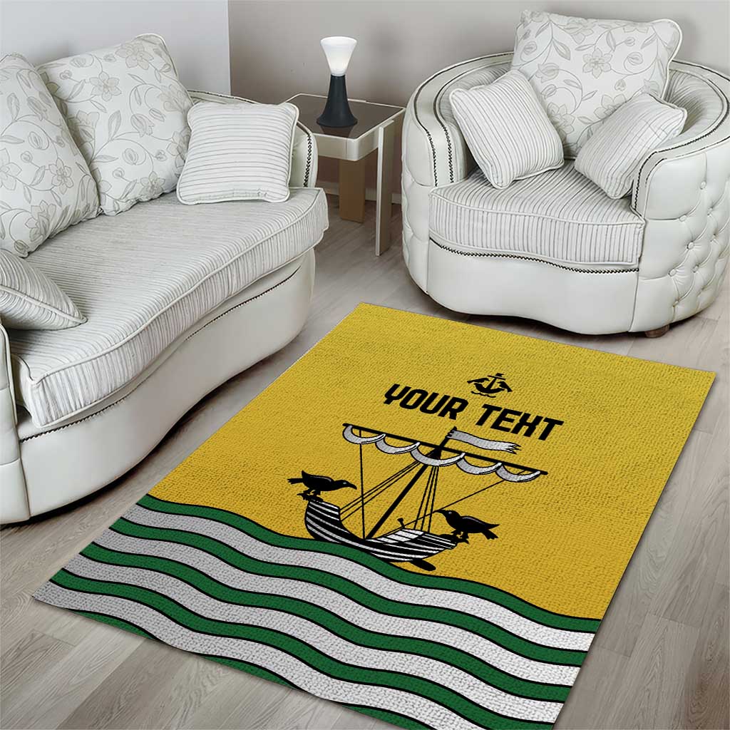 Personalized Lisbon Portugal Area Rug Flag Style - Wonder Print Shop