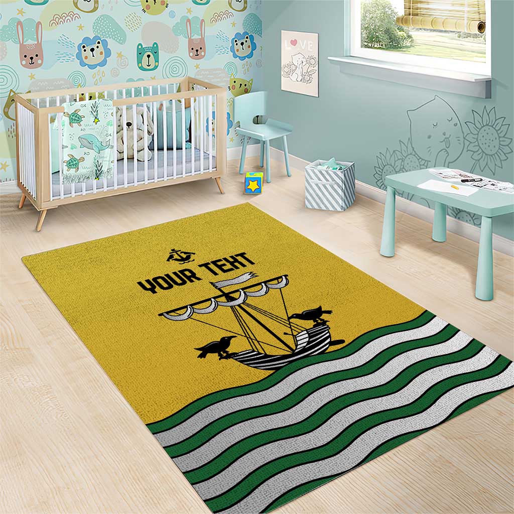 Personalized Lisbon Portugal Area Rug Flag Style - Wonder Print Shop