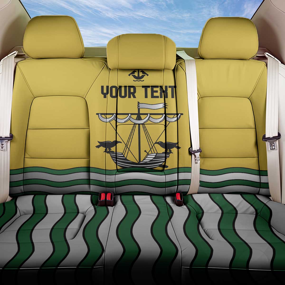 Personalized Lisbon Portugal Back Car Seat Cover Flag Style - Wonder Print Shop