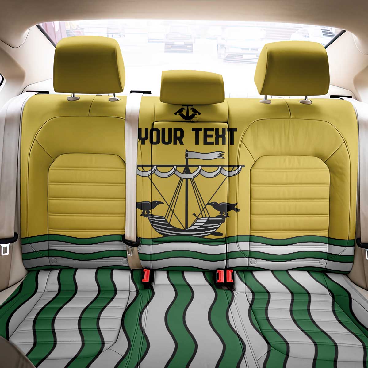 Personalized Lisbon Portugal Back Car Seat Cover Flag Style - Wonder Print Shop