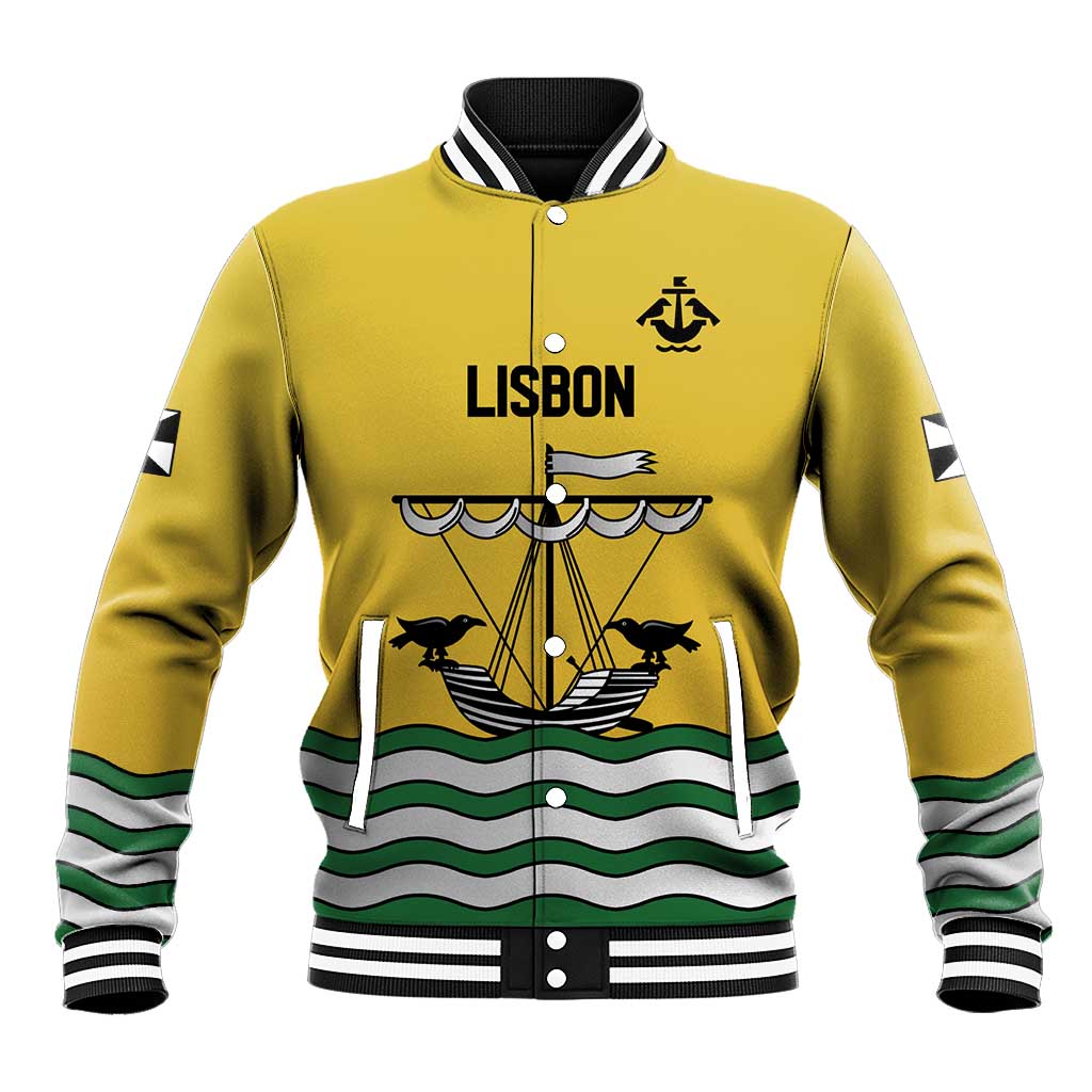 Personalized Lisbon Portugal Baseball Jacket Flag Style - Wonder Print Shop
