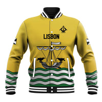 Personalized Lisbon Portugal Baseball Jacket Flag Style - Wonder Print Shop