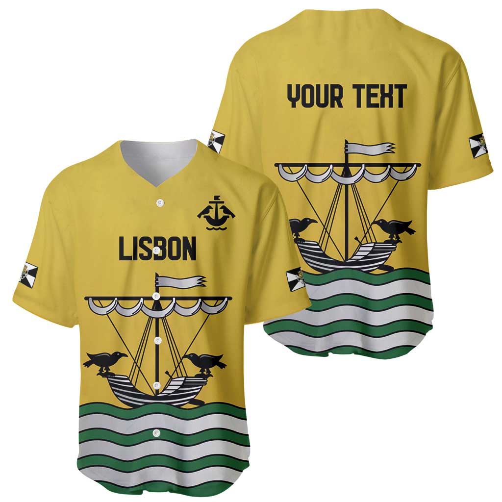 Personalized Lisbon Portugal Baseball Jersey Flag Style - Wonder Print Shop