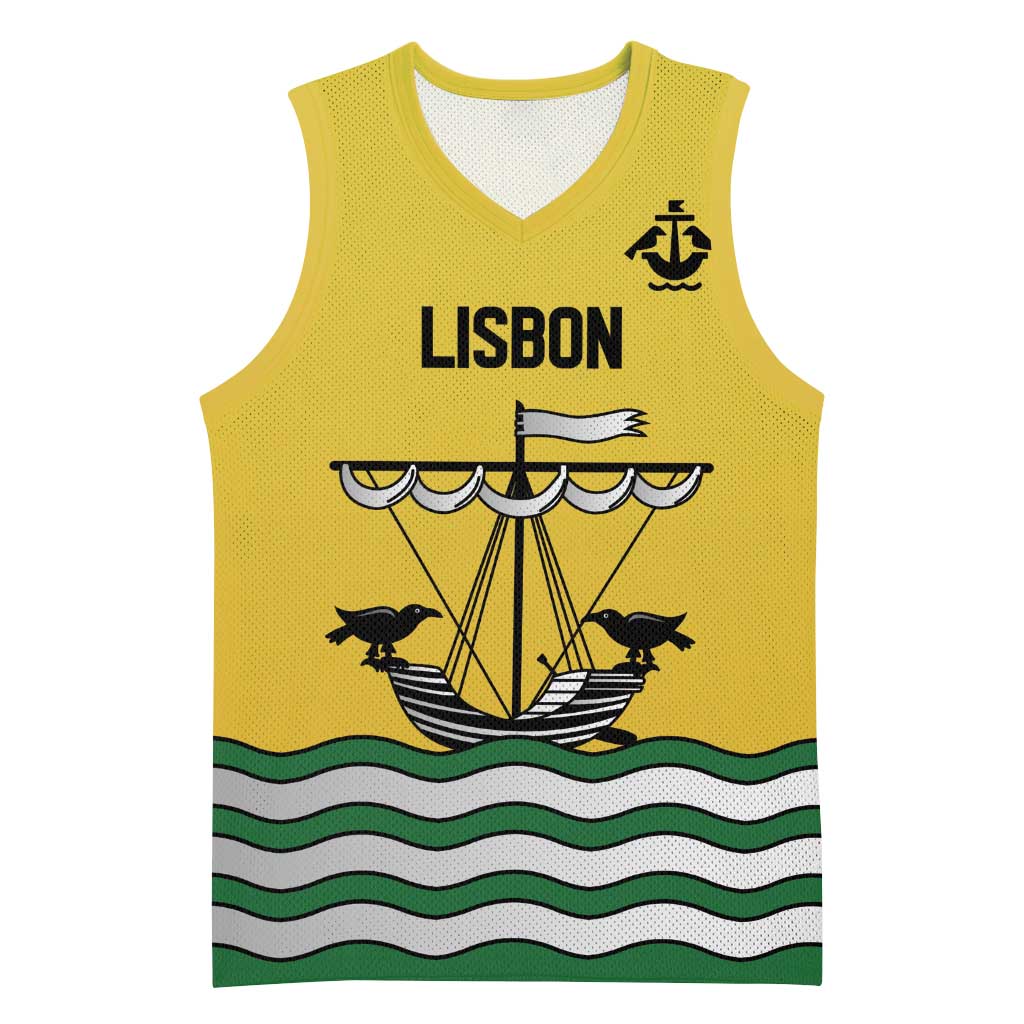 Personalized Lisbon Portugal Basketball Jersey Flag Style - Wonder Print Shop